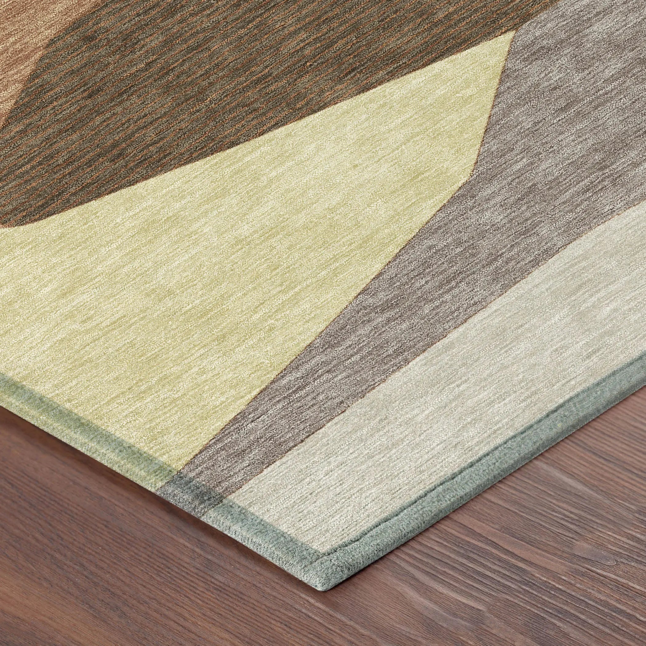 8' X 10' Orange And Copper Geometric Washable Indoor Outdoor Area Rug Homeroots Outdoor