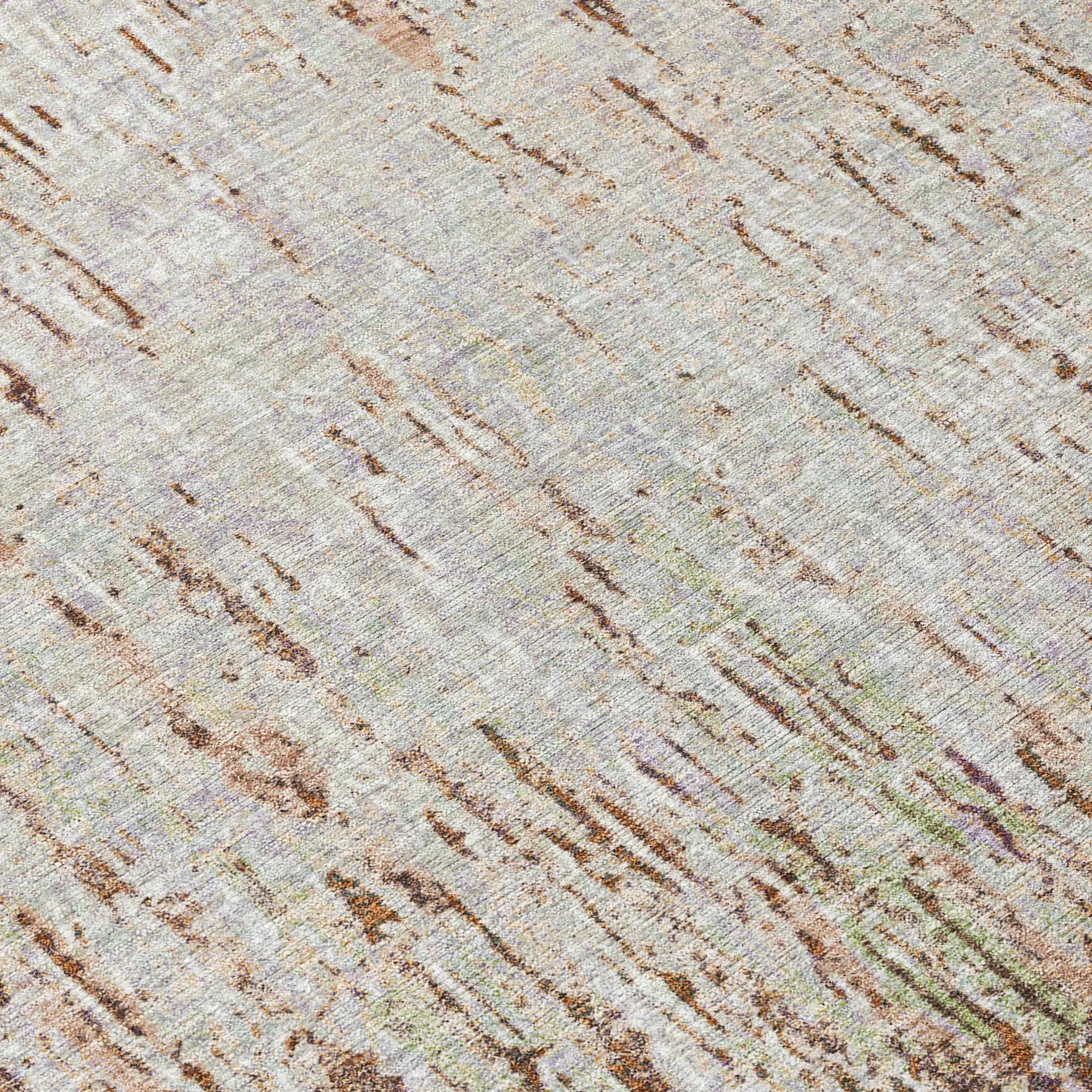 8' X 10' Orange And Copper Striped Washable Indoor Outdoor Area Rug Homeroots Outdoor