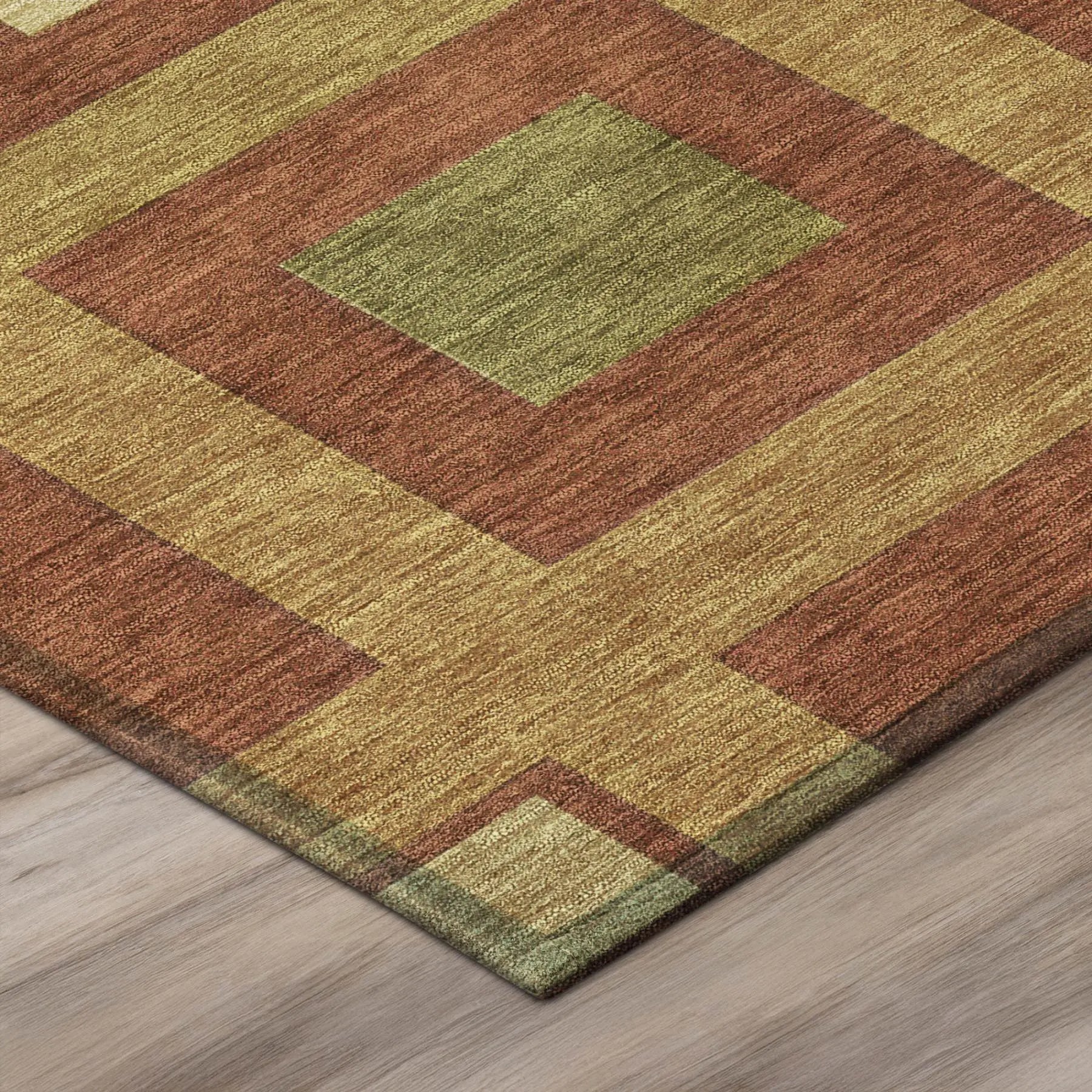 8' X 10' Orange And Gold Geometric Washable Indoor Outdoor Area Rug Homeroots Outdoor
