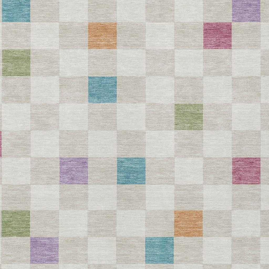 8' X 10' Pearl And Ivory Geometric Washable Indoor Outdoor Area Rug Homeroots Outdoor