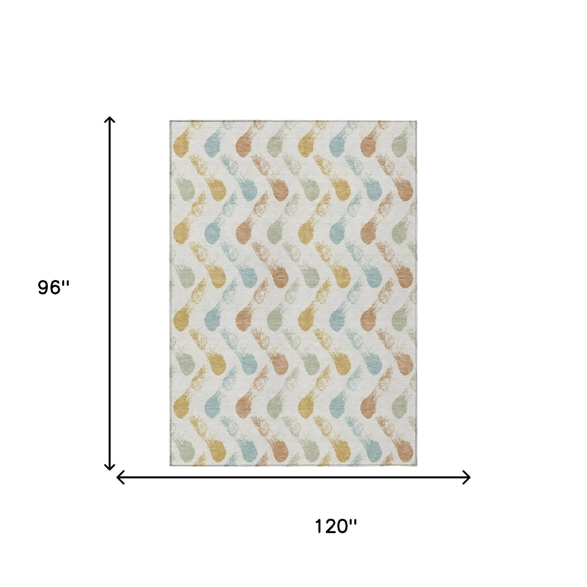 8' X 10' Pearl And Ivory Geometric Washable Indoor Outdoor Area Rug Homeroots Outdoor