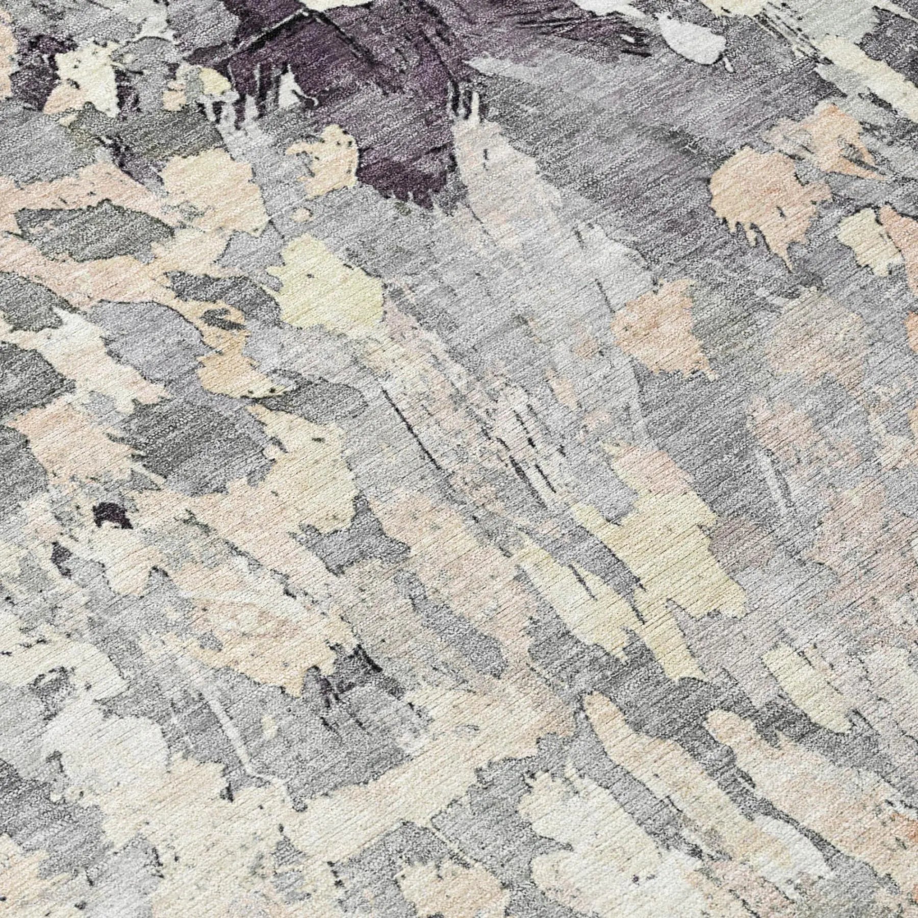 8' X 10' Pewter And Gray Abstract Washable Indoor Outdoor Area Rug Homeroots Outdoor