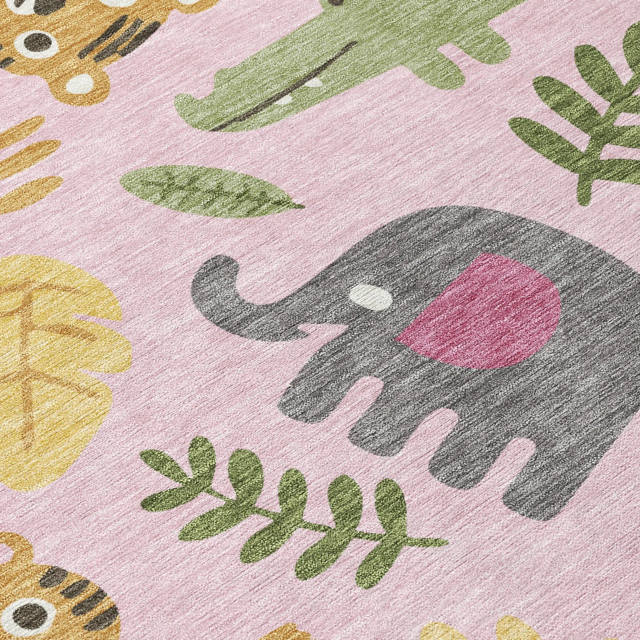 8' X 10' Pink And Ivory Abstract Washable Indoor Outdoor Area Rug Homeroots Outdoor