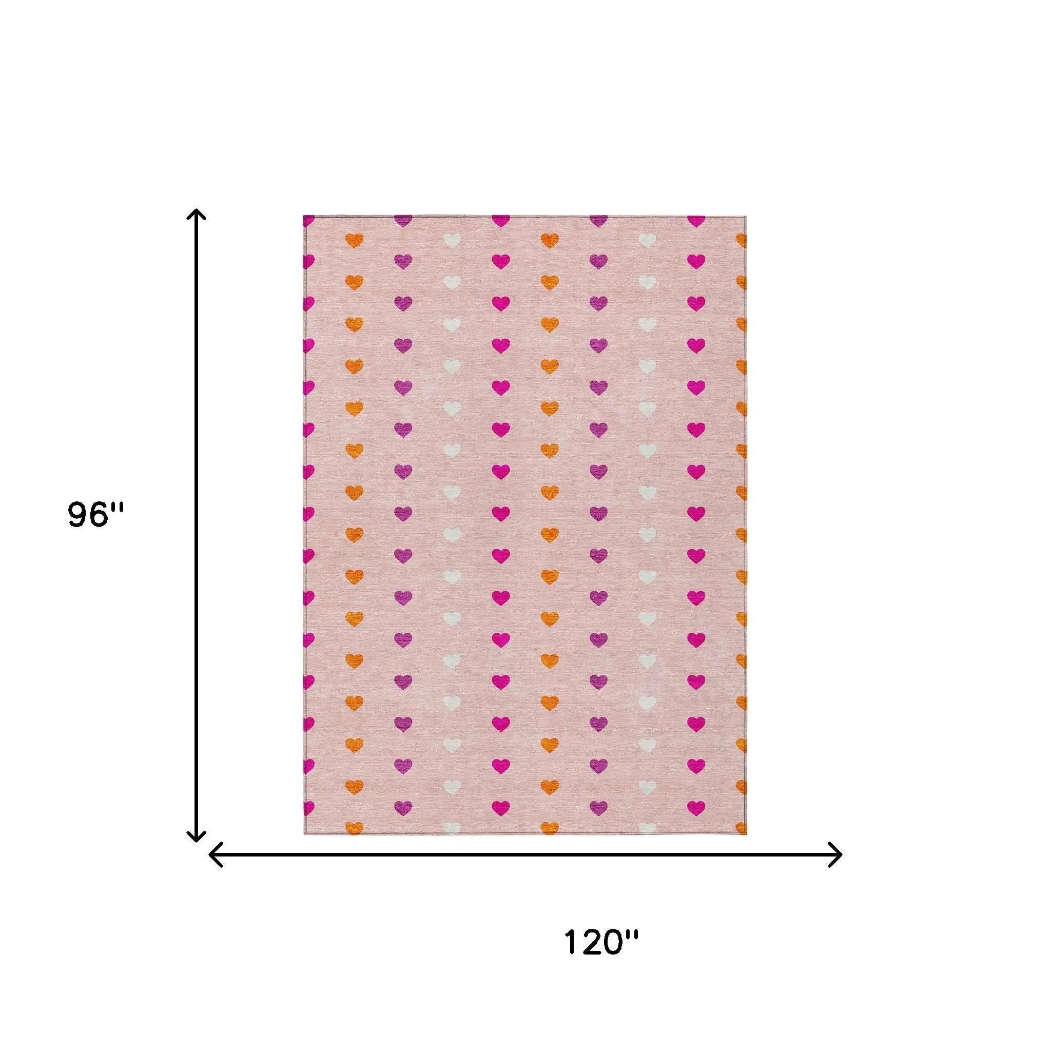 8' X 10' Pink And Ivory Geometric Washable Indoor Outdoor Area Rug Homeroots Outdoor