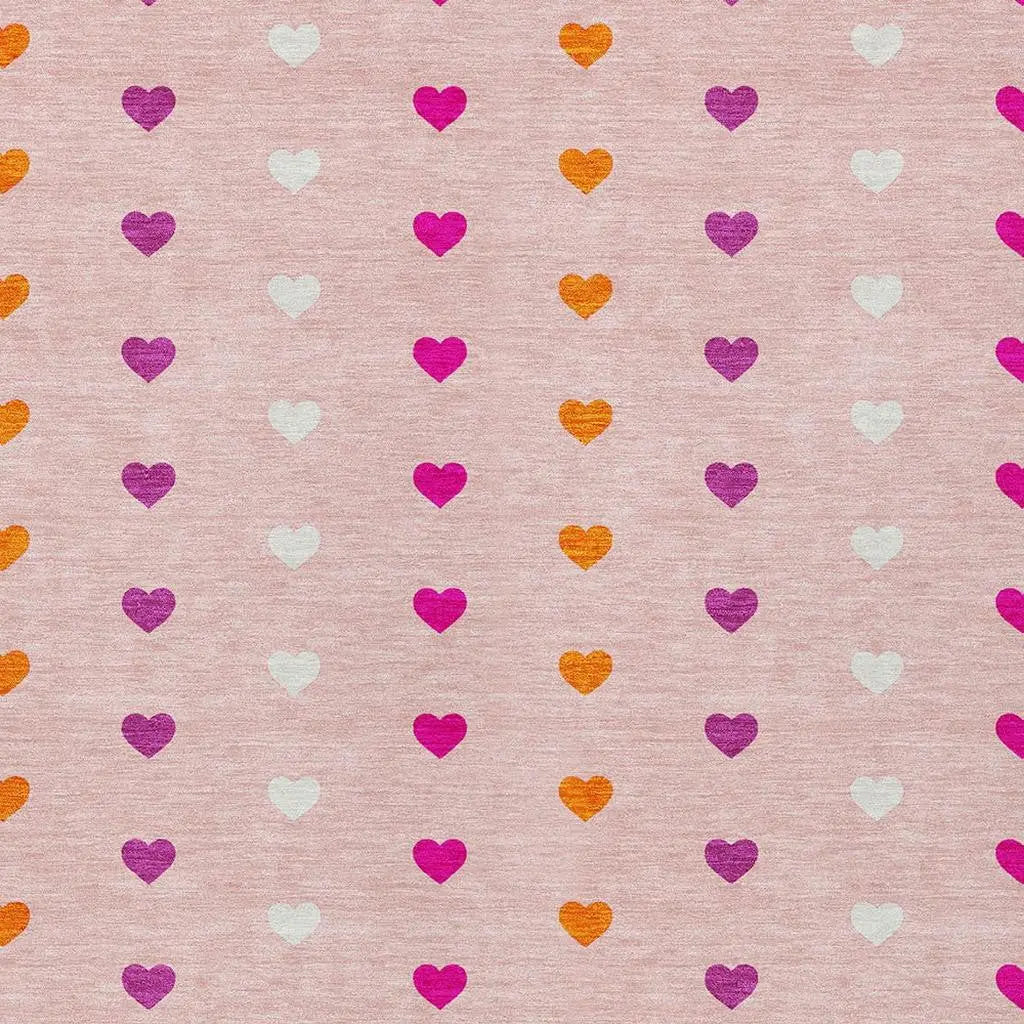 8' X 10' Pink And Ivory Geometric Washable Indoor Outdoor Area Rug Homeroots Outdoor