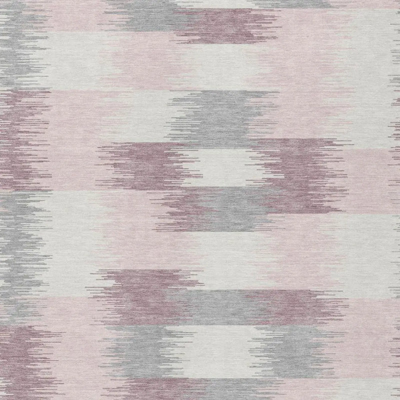 8' X 10' Pink And Linen Geometric Washable Indoor Outdoor Area Rug Homeroots Outdoor