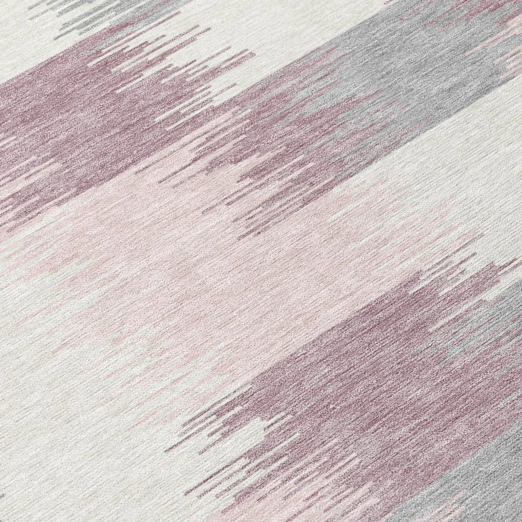 8' X 10' Pink And Linen Geometric Washable Indoor Outdoor Area Rug Homeroots Outdoor