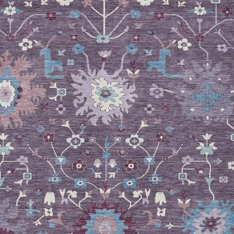 8' X 10' Plum And Lavender Faux Bois Washable Indoor Outdoor Area Rug Homeroots Outdoor