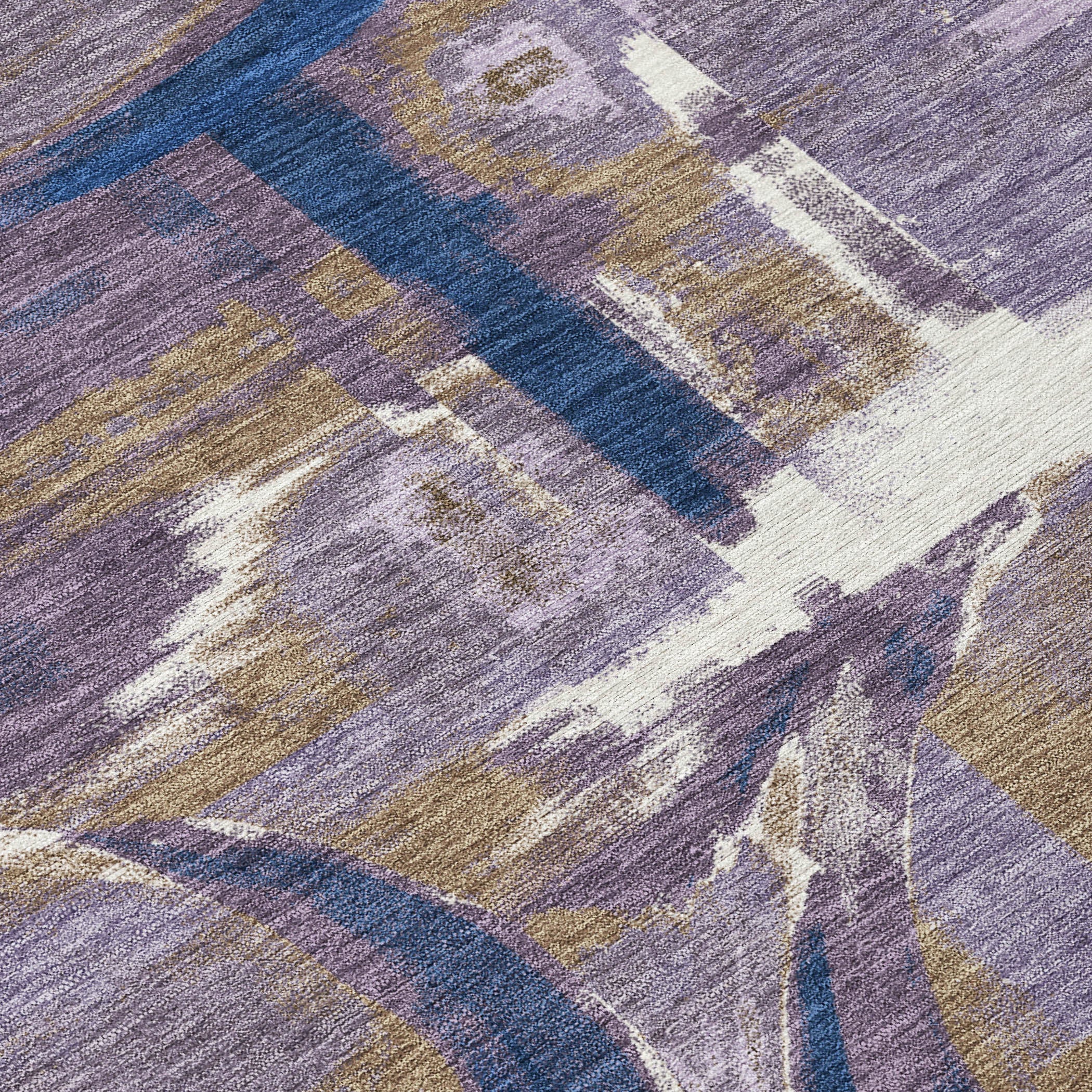 8' X 10' Plum And Purple Abstract Washable Indoor Outdoor Area Rug Homeroots Outdoor