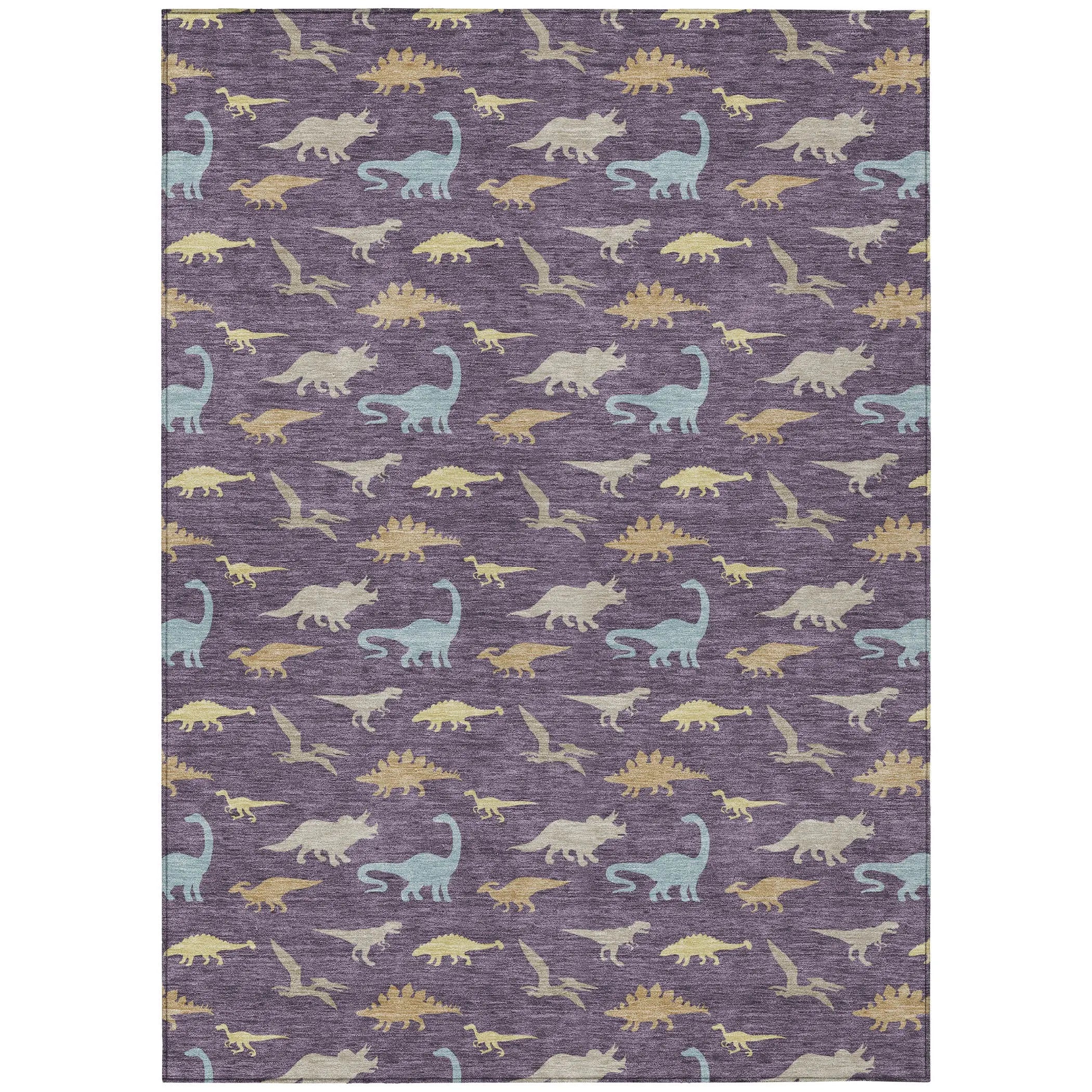 8' X 10' Plum And Purple Geometric Washable Indoor Outdoor Area Rug Homeroots Outdoor