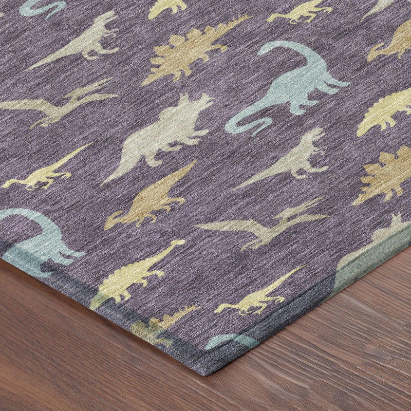 8' X 10' Plum And Purple Geometric Washable Indoor Outdoor Area Rug Homeroots Outdoor