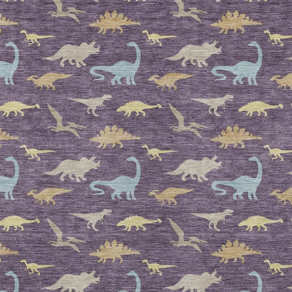 8' X 10' Plum And Purple Geometric Washable Indoor Outdoor Area Rug Homeroots Outdoor
