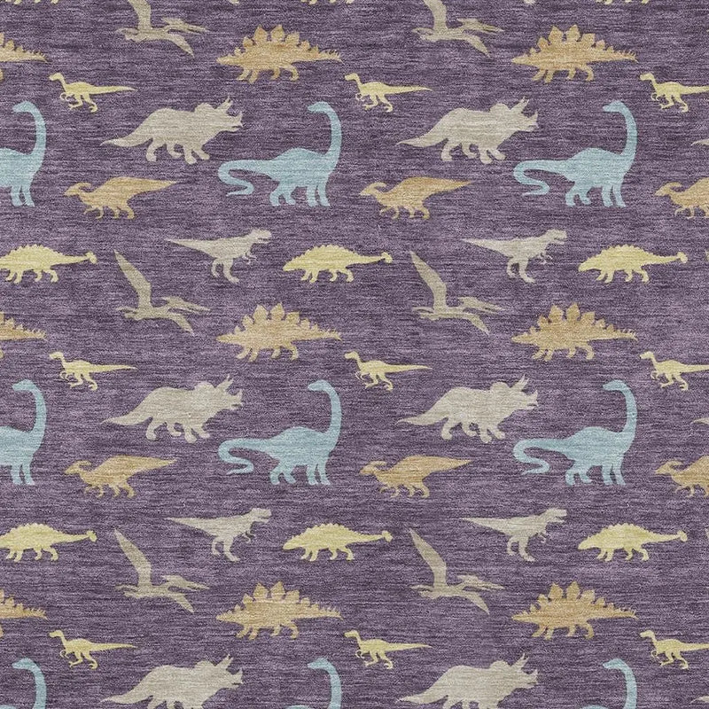 8' X 10' Plum And Purple Geometric Washable Indoor Outdoor Area Rug Homeroots Outdoor