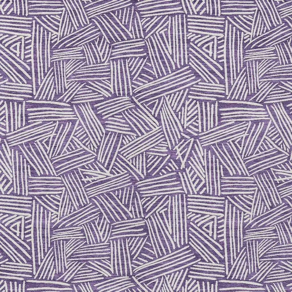 8' X 10' Purple And Beige Geometric Washable Indoor Outdoor Area Rug Homeroots Outdoor