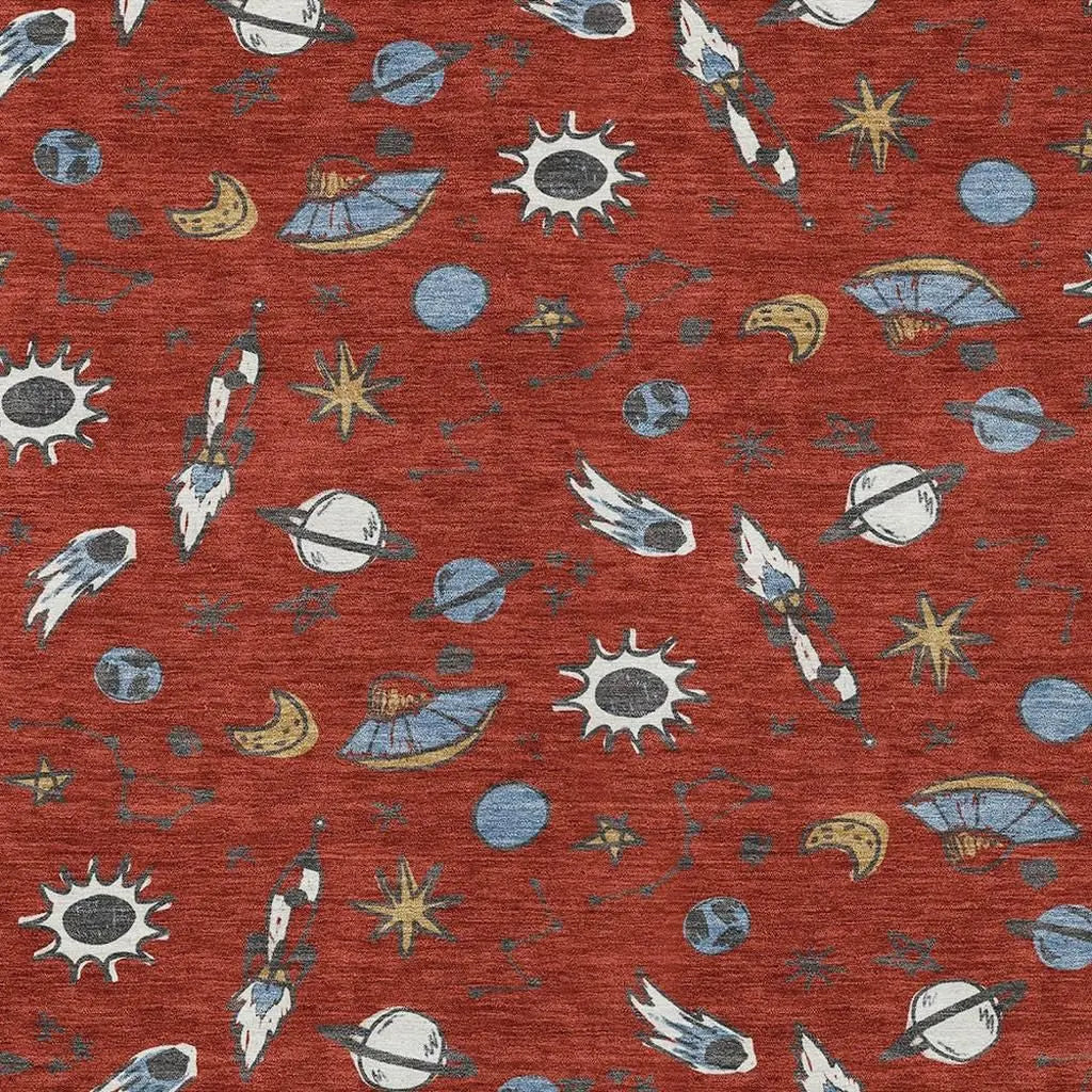 8' X 10' Red And Ivory Animal Print Washable Indoor Outdoor Area Rug Homeroots Outdoor