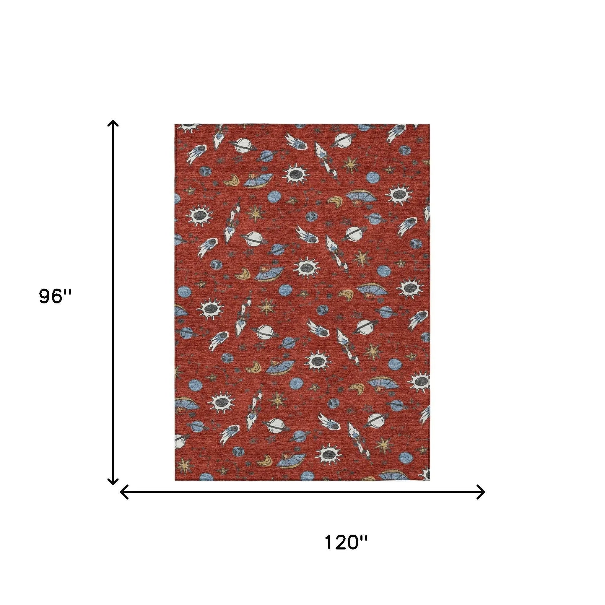 8' X 10' Red And Ivory Animal Print Washable Indoor Outdoor Area Rug Homeroots Outdoor