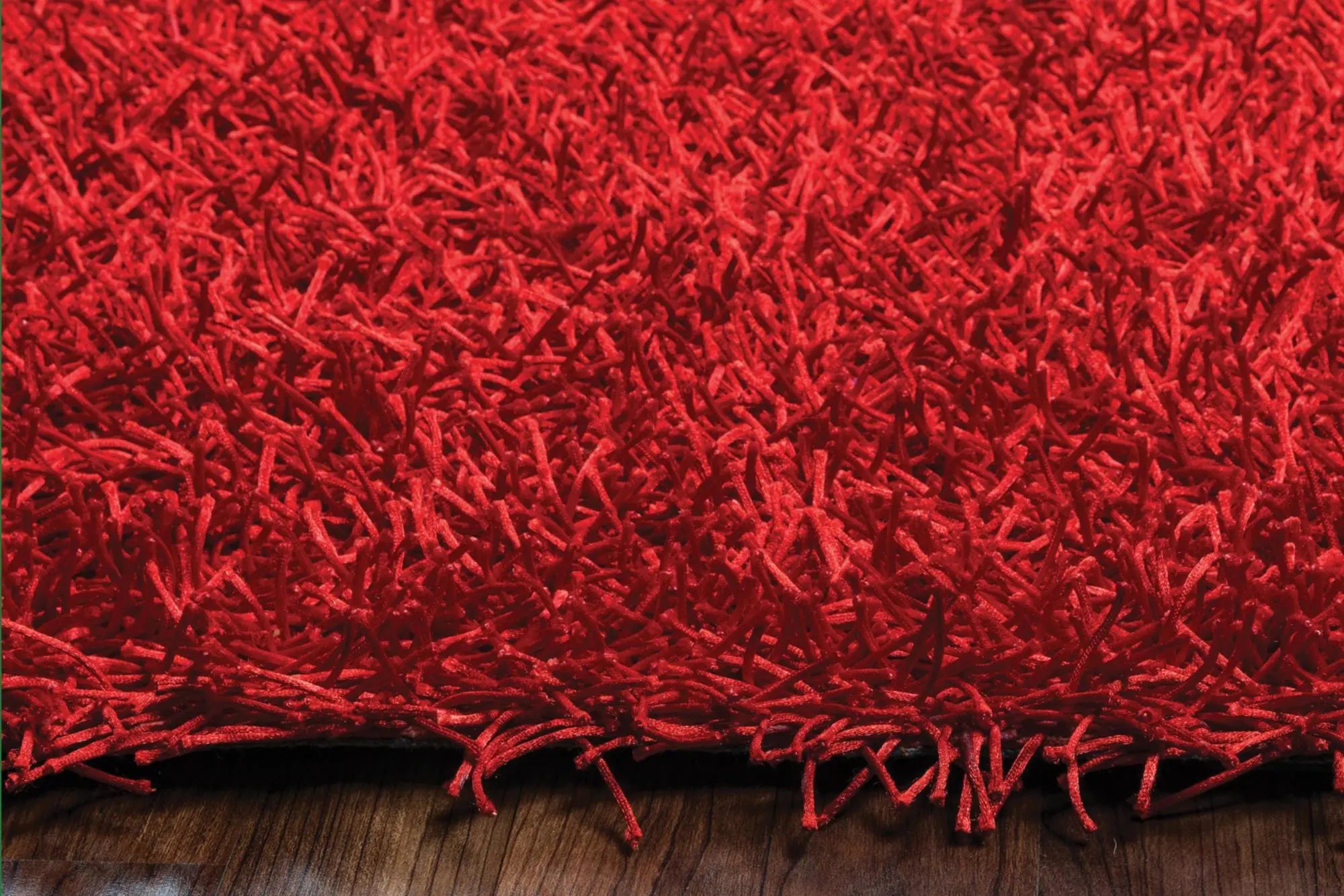8' X 10' Red And Natural Shag Hand Tufted Area Rug Homeroots Home Decor