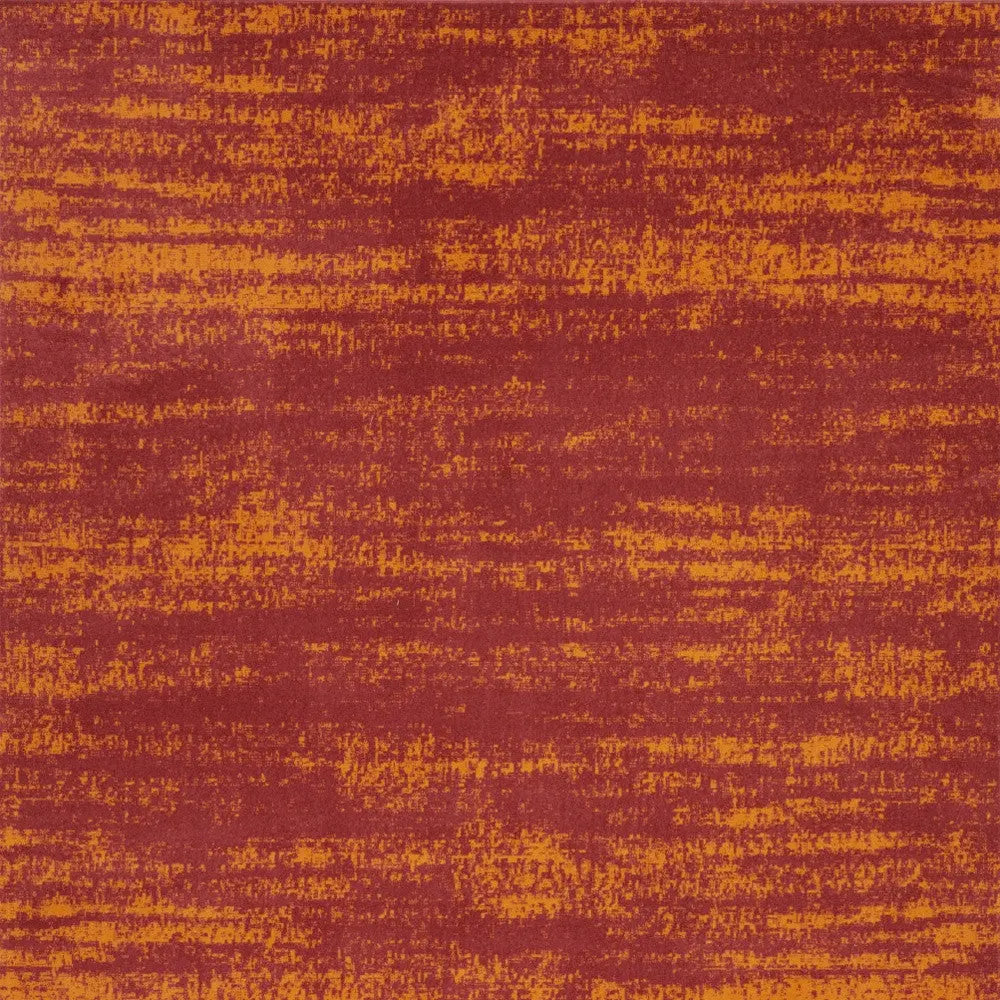 8' X 10' Red And Orange Abstract Indoor Outdoor Area Rug Homeroots Outdoor