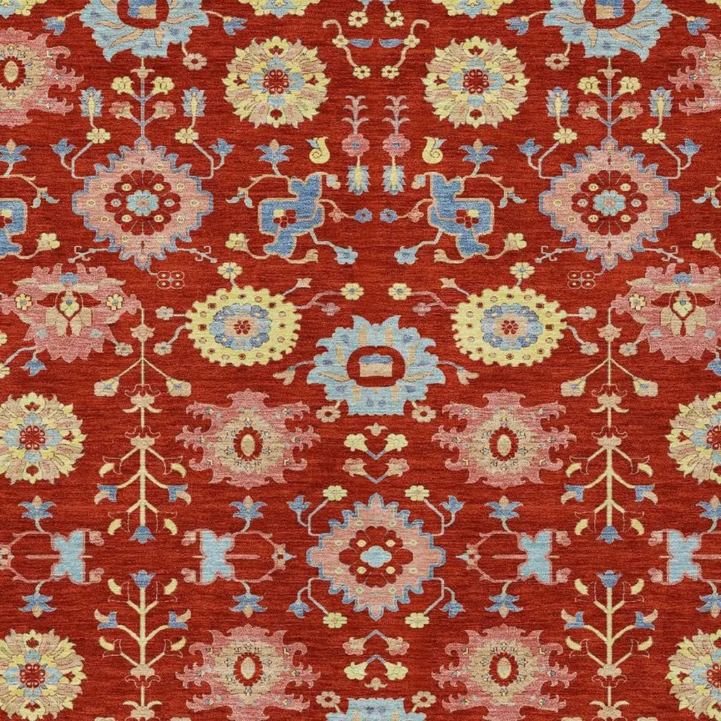8' X 10' Red And Rust Geometric Washable Indoor Outdoor Area Rug Homeroots Outdoor
