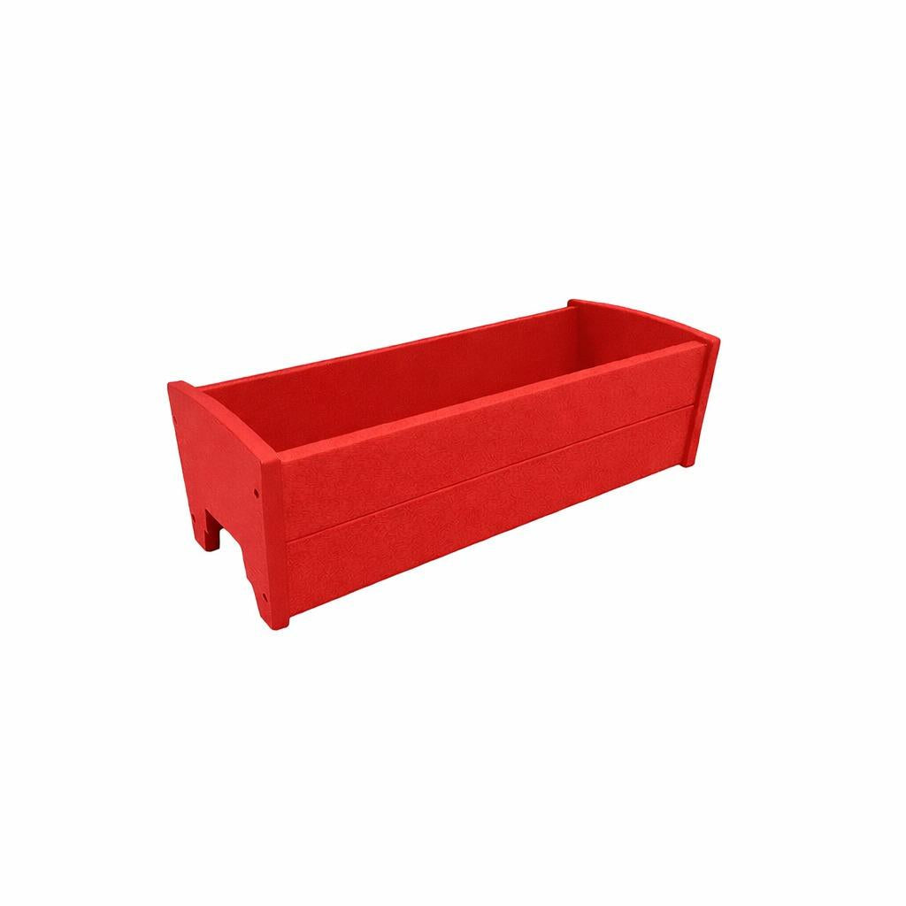 8" X 10" Red Heavy Duty Plastic Rectangular Railing Planter Homeroots Outdoor
