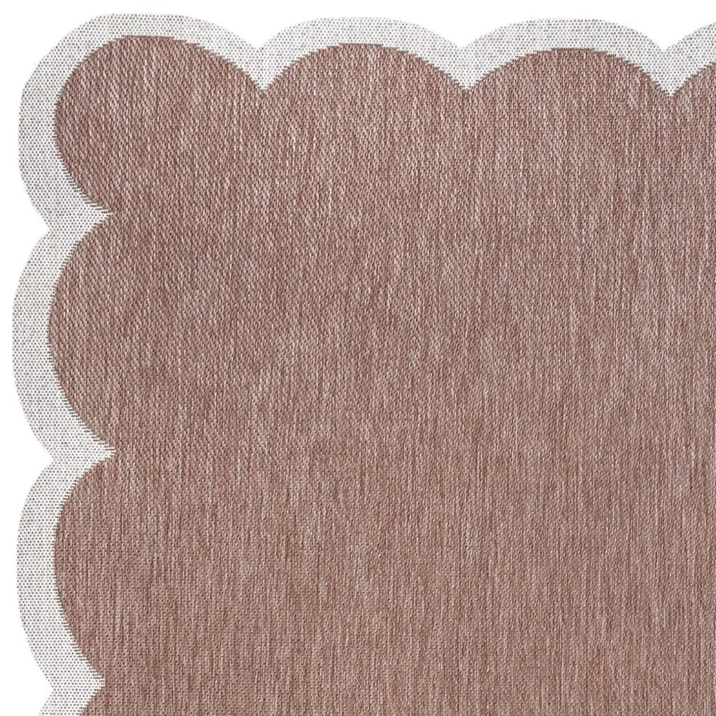 8' X 10' Rose And Cream Indoor Outdoor Area Rug Homeroots Outdoor
