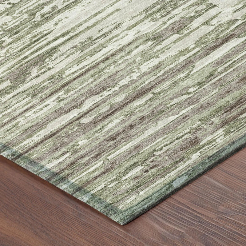 8' X 10' Sage And Green Abstract Washable Indoor Outdoor Area Rug Homeroots Outdoor