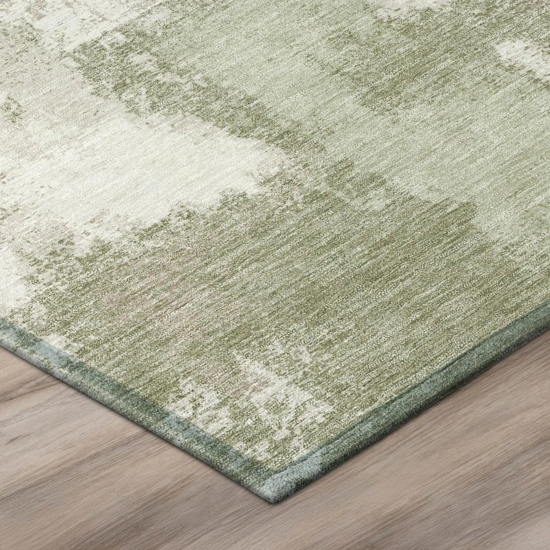 8' X 10' Sage And Green Abstract Washable Indoor Outdoor Area Rug Homeroots Outdoor