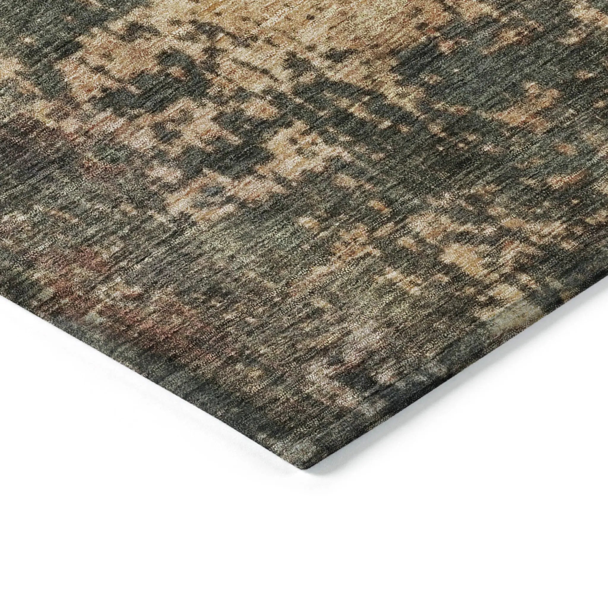 8' X 10' Sage Tan And Copper Abstract Washable Indoor Outdoor Area Rug Homeroots Outdoor