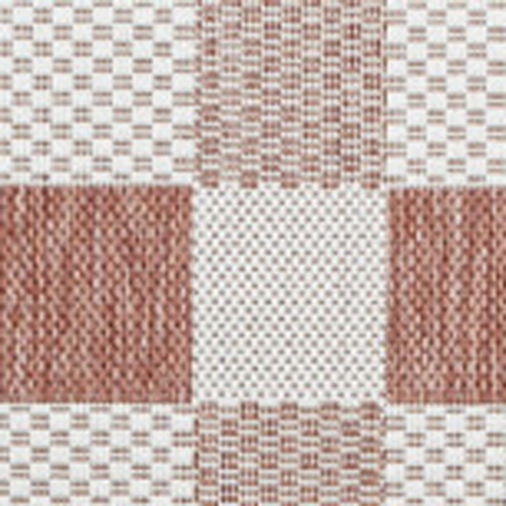 8' X 10' Salmon And Cream Geometric Indoor Outdoor Area Rug - GreatEagleInc