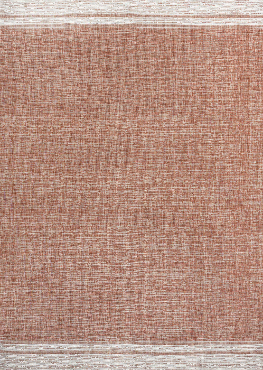 8' X 10' Salmon And Cream Indoor Outdoor Area Rug - GreatEagleInc