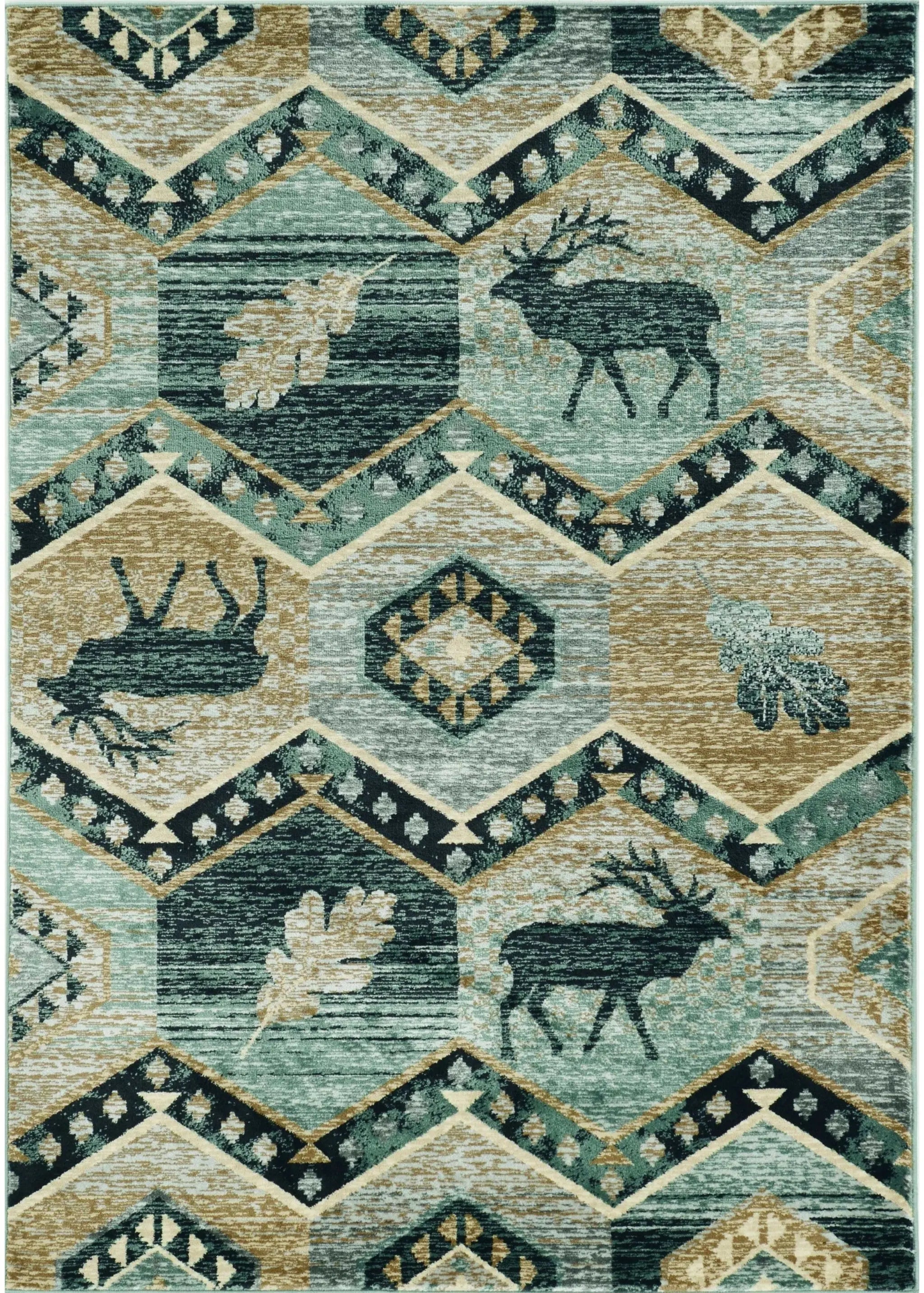 8' X 10' Seafoam Lodge Area Rug Homeroots Outdoor
