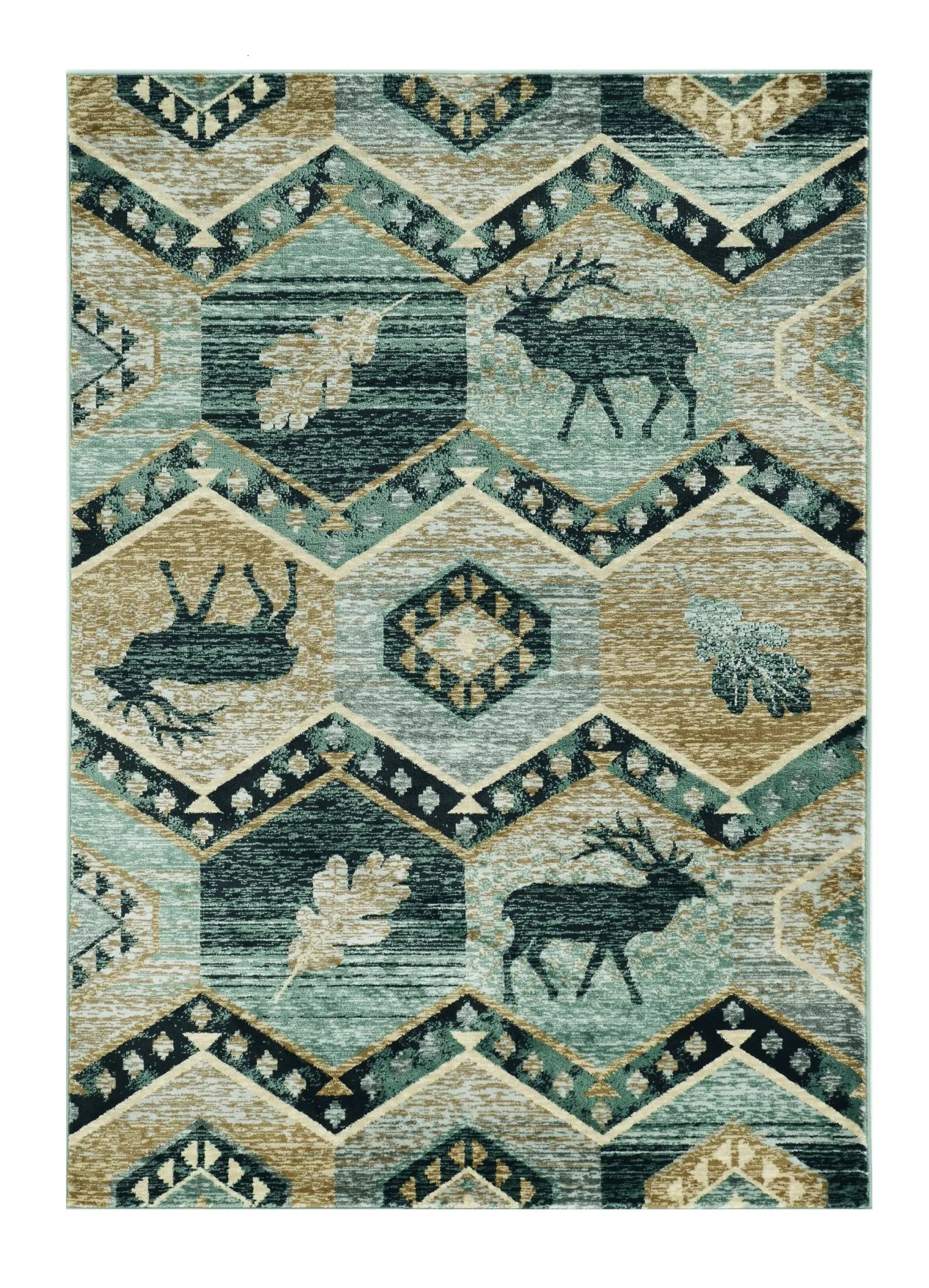 8' X 10' Seafoam Lodge Area Rug Homeroots Outdoor