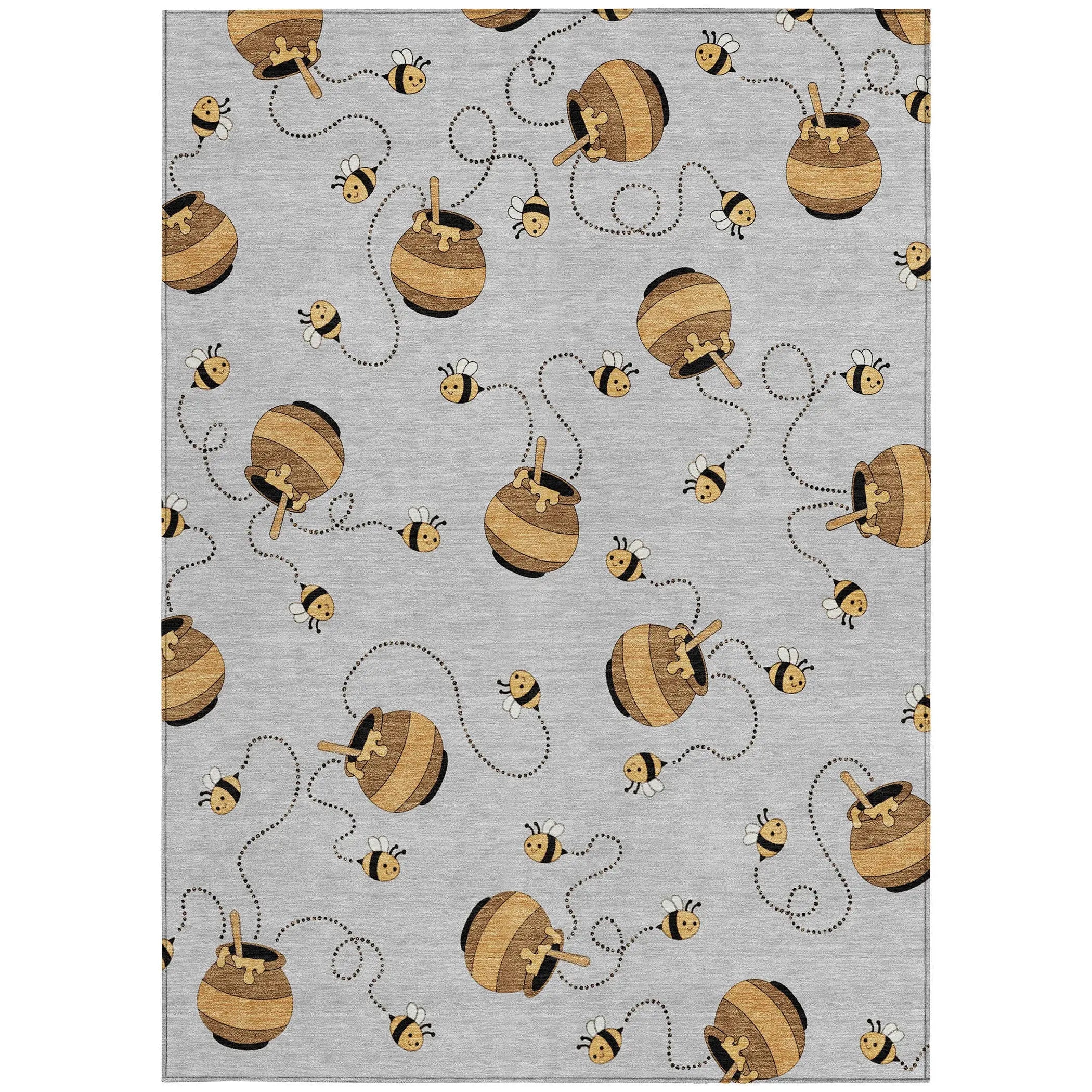 8' X 10' Silver And Beige Geometric Washable Indoor Outdoor Area Rug Homeroots Outdoor