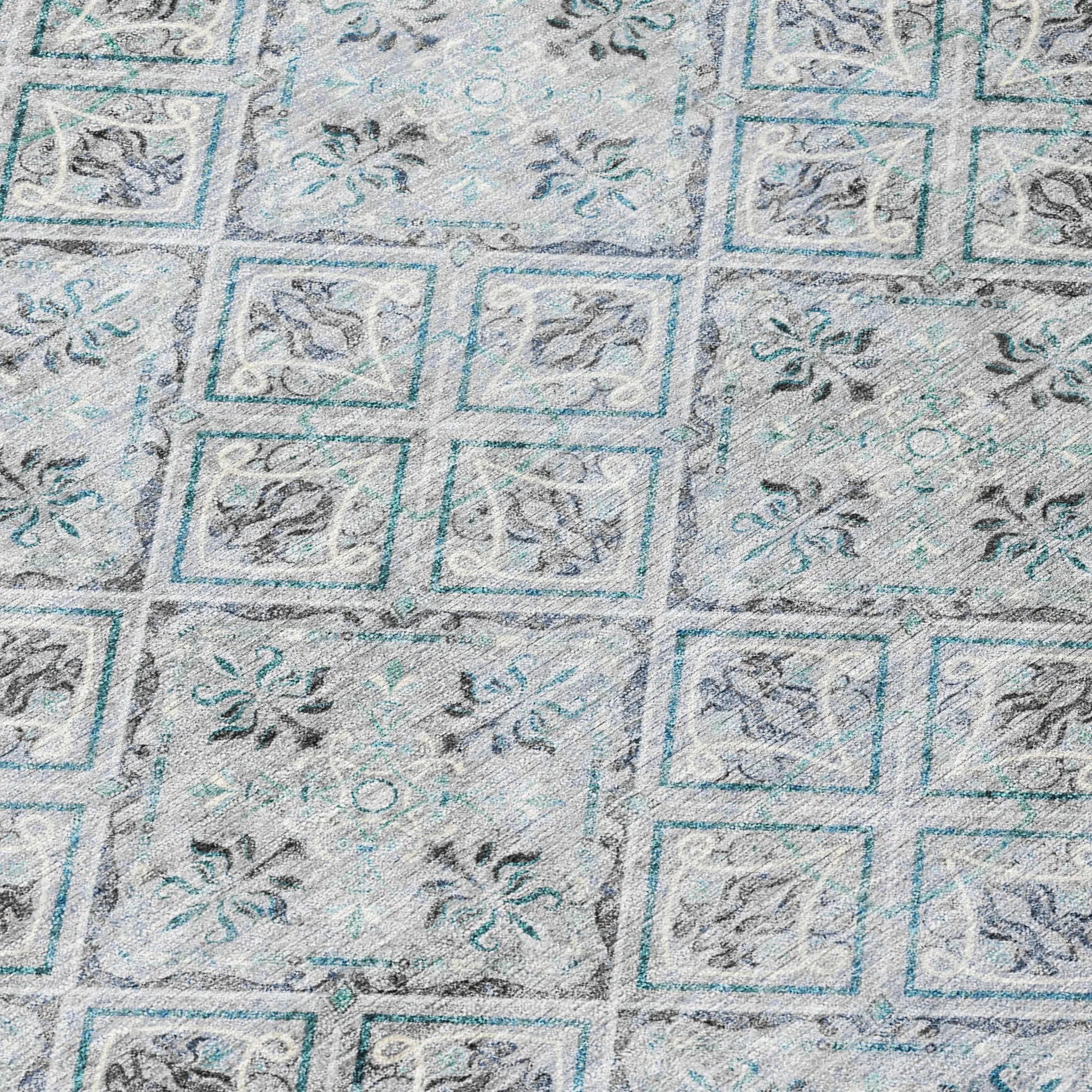 8' X 10' Silver And Brown Geometric Washable Indoor Outdoor Area Rug Homeroots Outdoor
