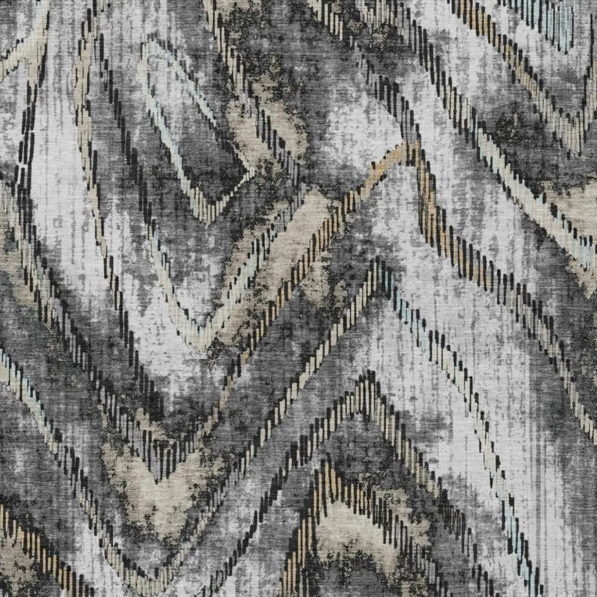 8' X 10' Silver And Gray Abstract Washable Indoor Outdoor Area Rug Homeroots Outdoor