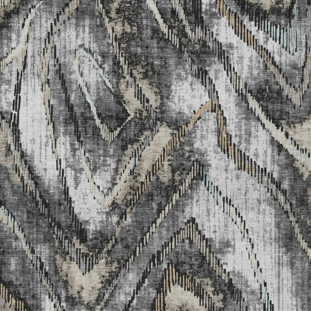 8' X 10' Silver And Gray Abstract Washable Indoor Outdoor Area Rug Homeroots Outdoor