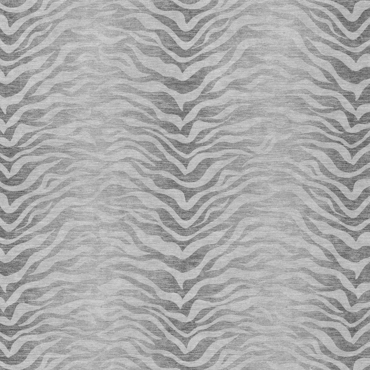 8' X 10' Silver And Gray Animal Print Washable Indoor Outdoor Area Rug Homeroots Outdoor