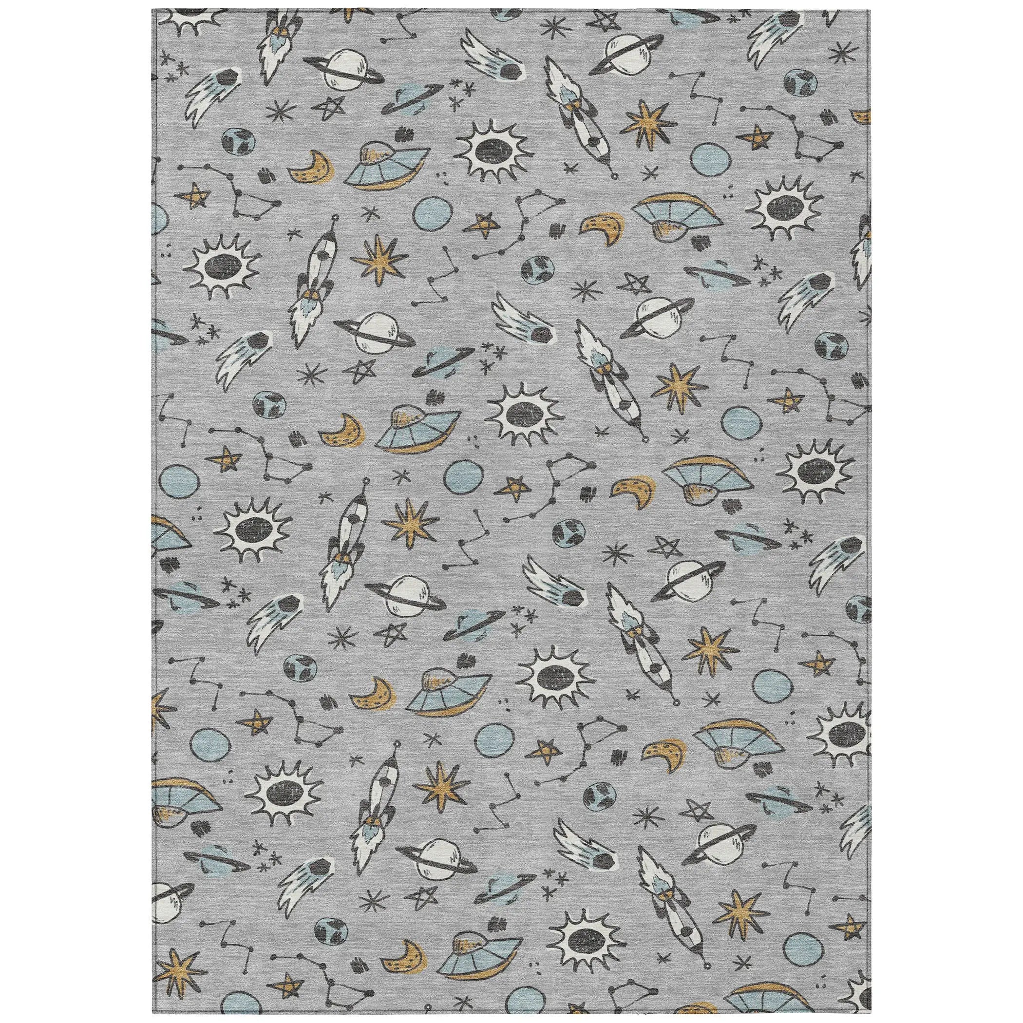 8' X 10' Silver And Gray Animal Print Washable Indoor Outdoor Area Rug Homeroots Outdoor