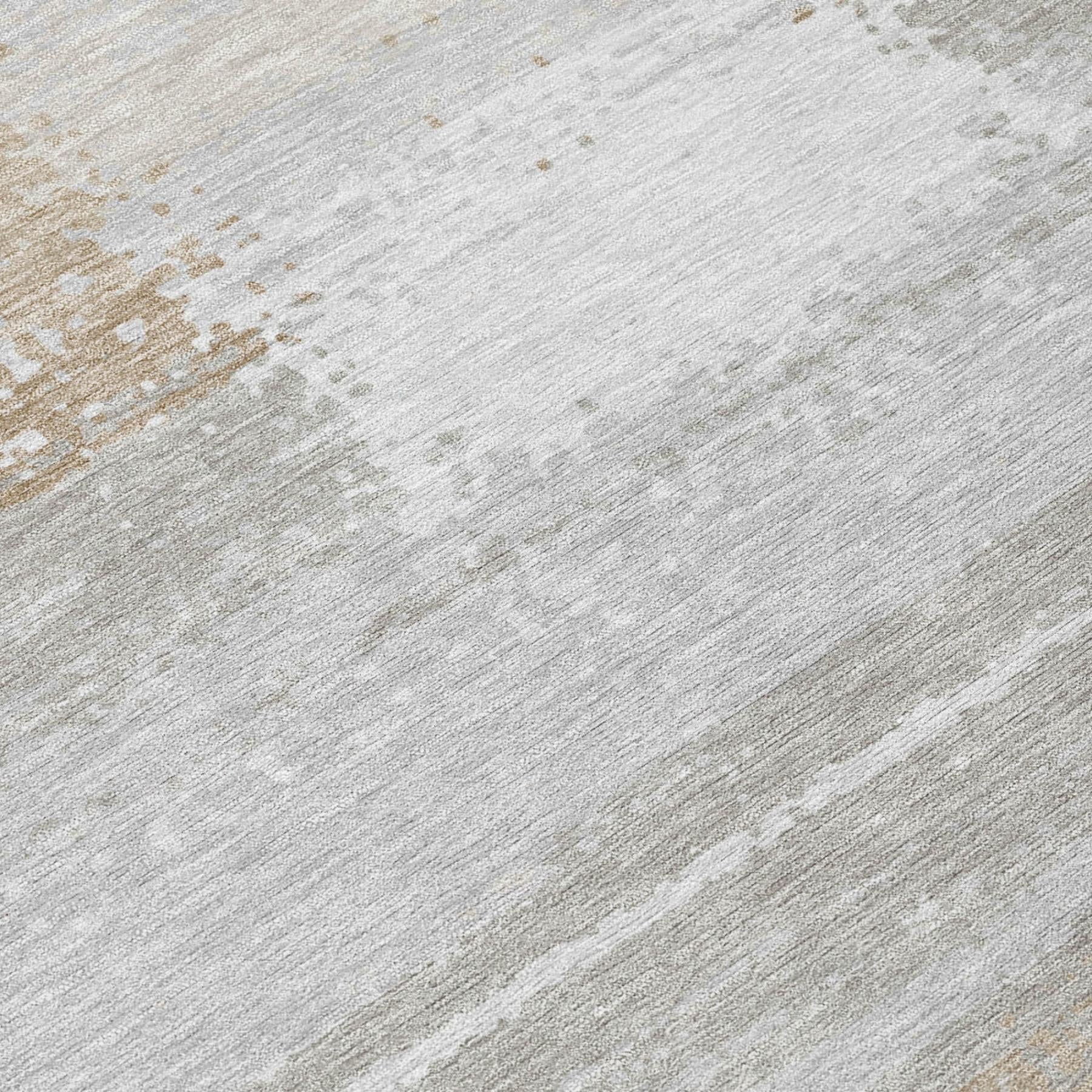 8' X 10' Silver And Gray Geometric Washable Indoor Outdoor Area Rug Homeroots Outdoor