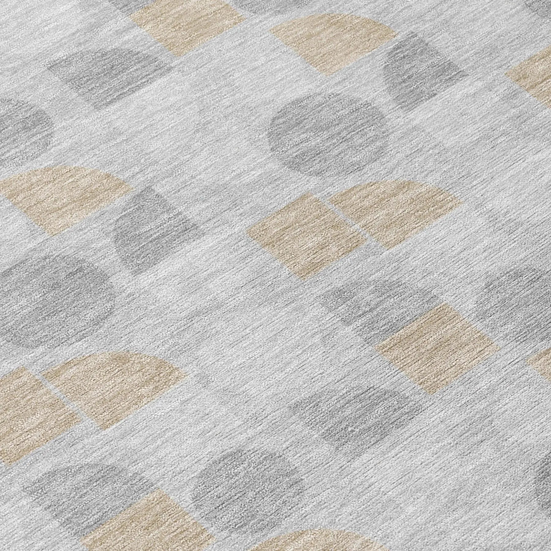 8' X 10' Silver And Gray Geometric Washable Indoor Outdoor Area Rug Homeroots Outdoor