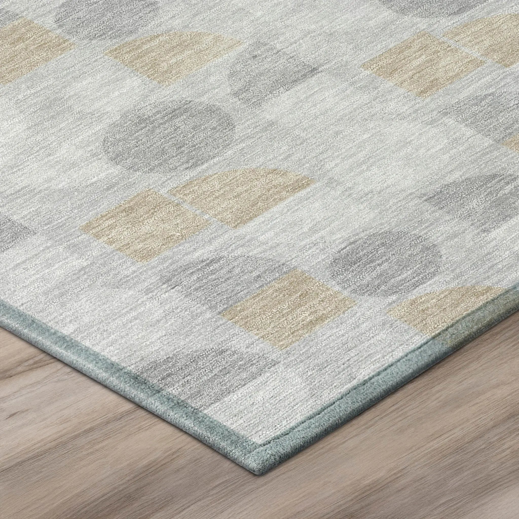 8' X 10' Silver And Gray Geometric Washable Indoor Outdoor Area Rug Homeroots Outdoor
