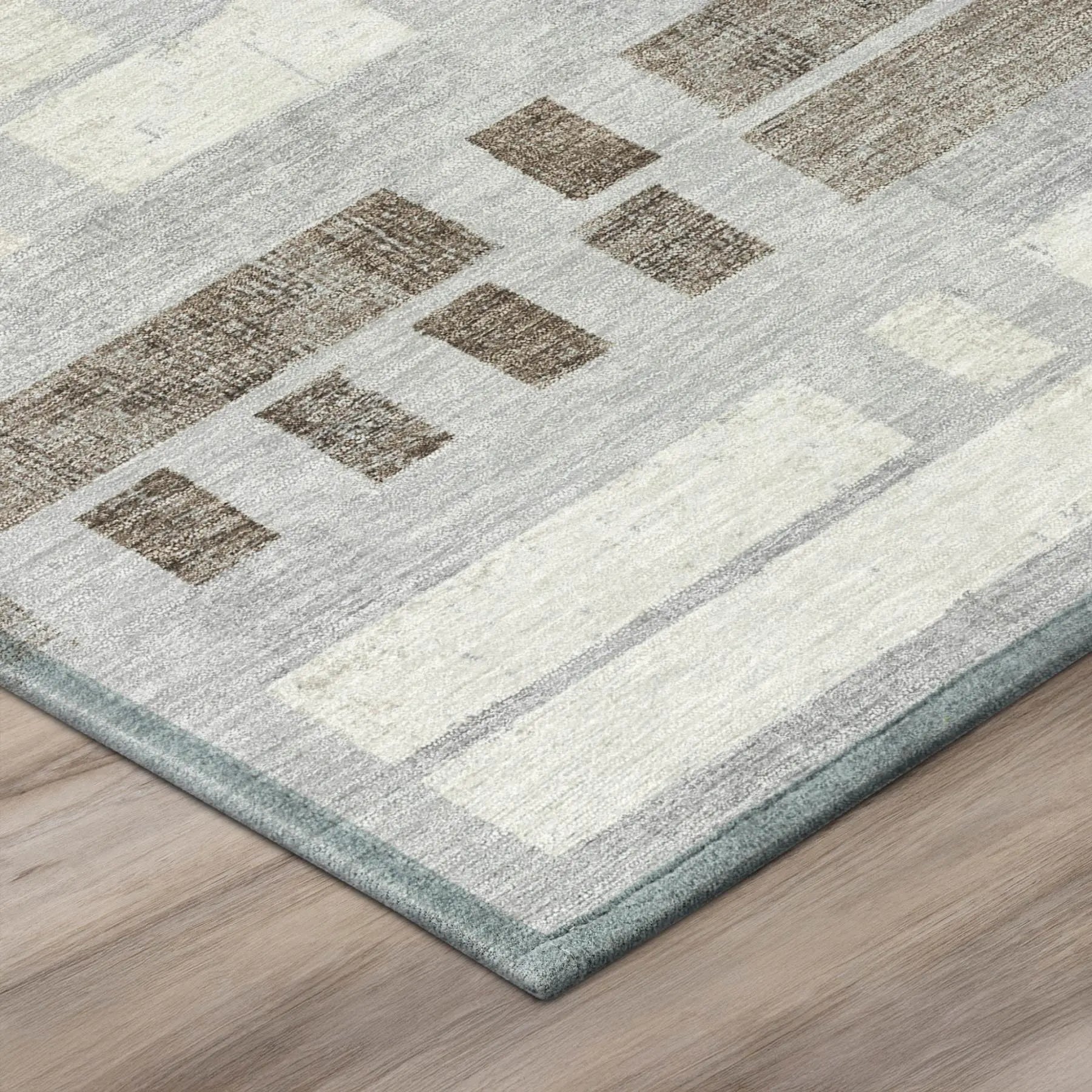 8' X 10' Silver And Gray Striped Washable Indoor Outdoor Area Rug Homeroots Outdoor