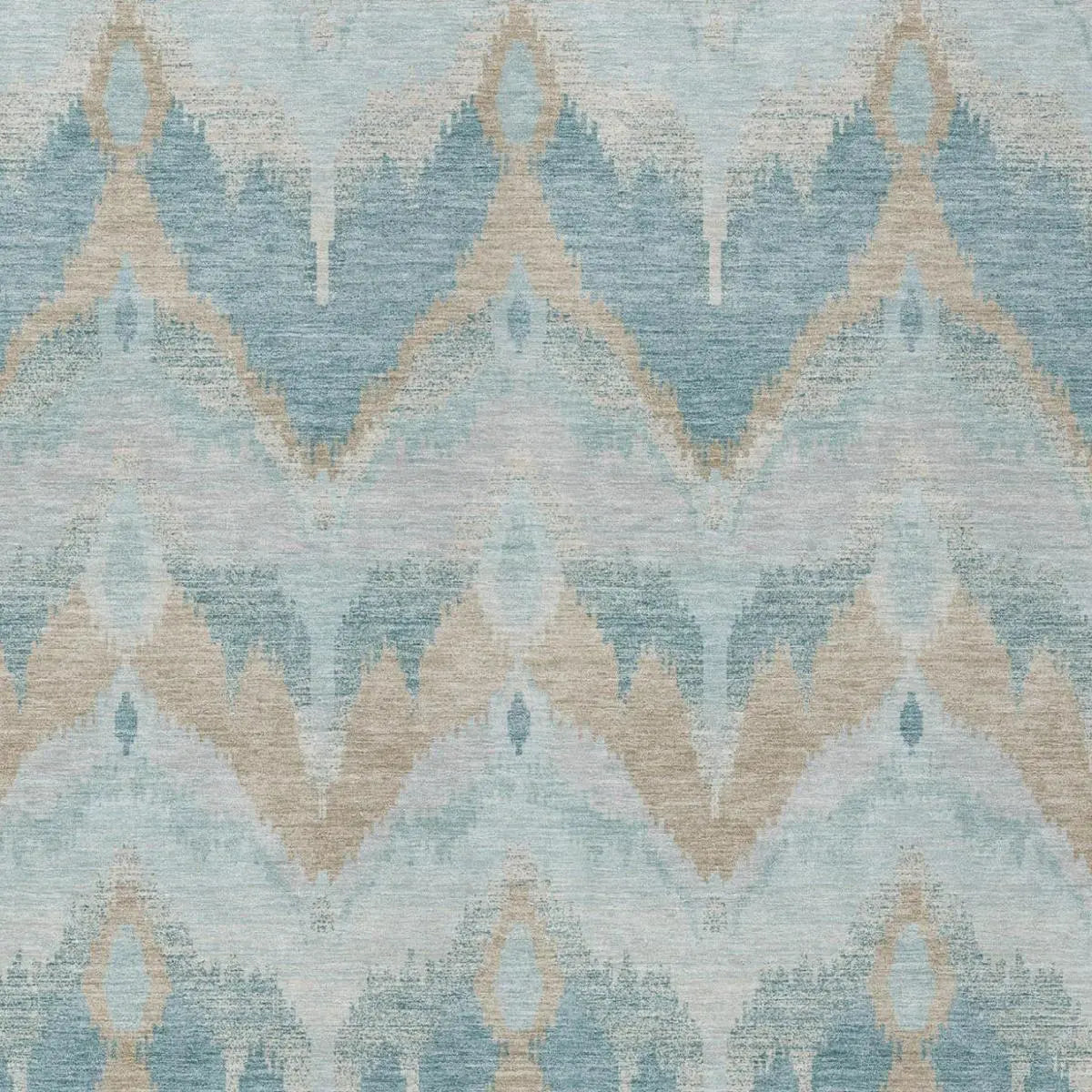 8' X 10' Sky Blue And Blue Abstract Washable Indoor Outdoor Area Rug Homeroots Outdoor