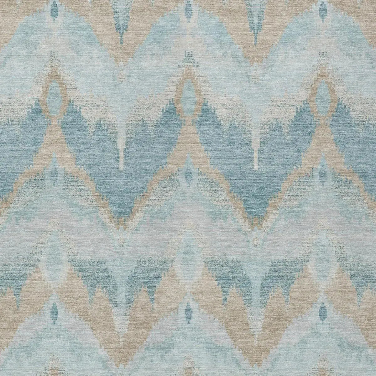 8' X 10' Sky Blue And Blue Abstract Washable Indoor Outdoor Area Rug Homeroots Outdoor
