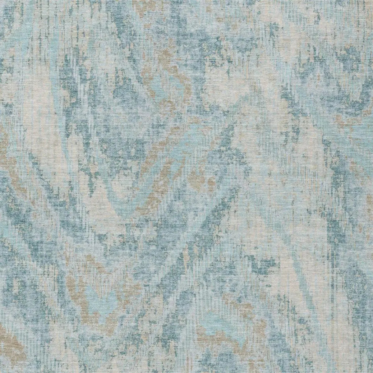 8' X 10' Sky Blue And Blue Abstract Washable Indoor Outdoor Area Rug Homeroots Outdoor