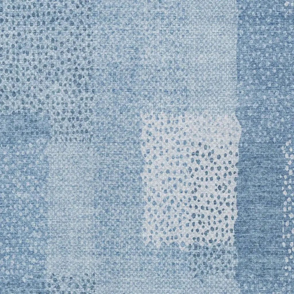 8' X 10' Sky Blue And Blue Abstract Washable Indoor Outdoor Area Rug Homeroots Outdoor