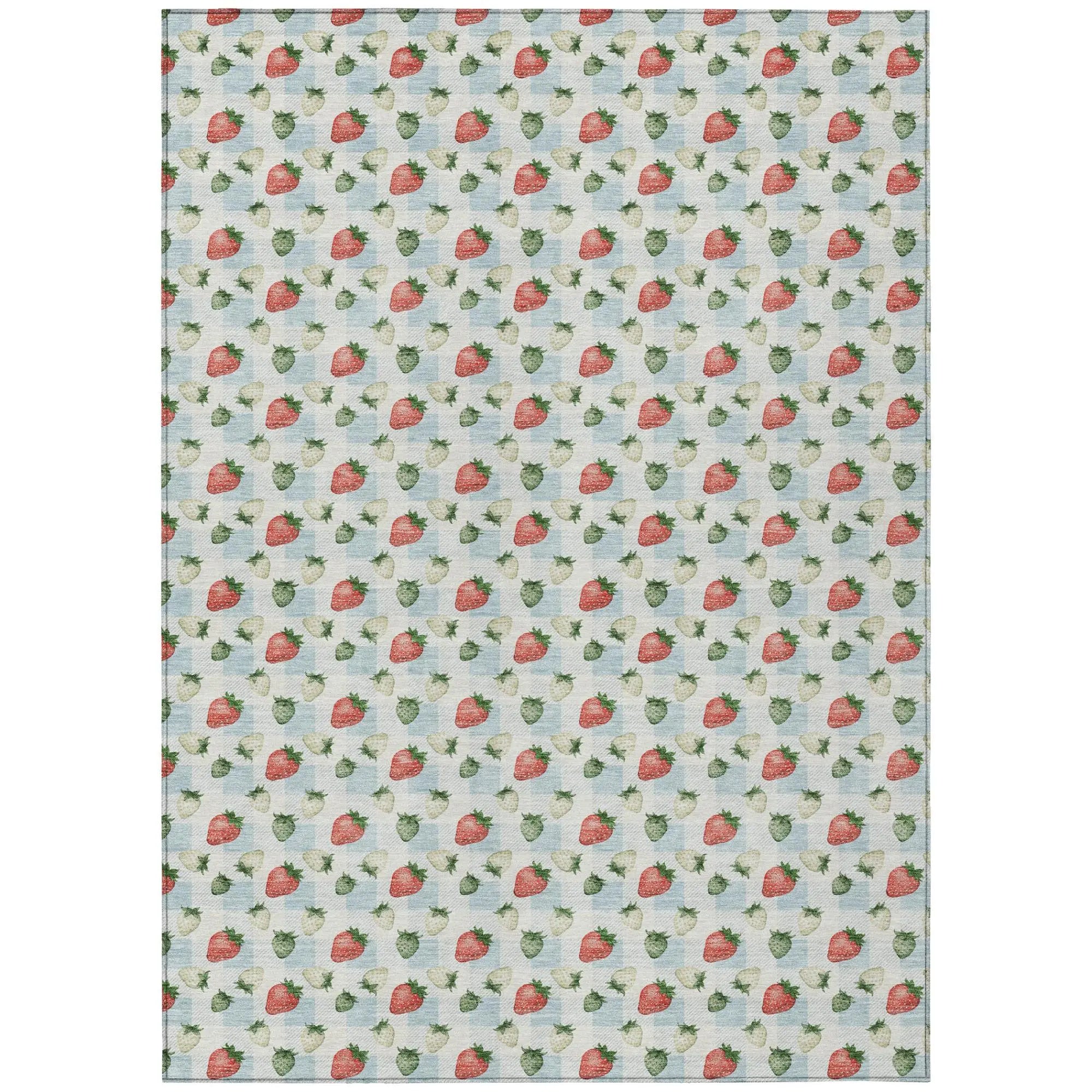 8' X 10' Sky Blue And Blue Floral Washable Indoor Outdoor Area Rug Homeroots Outdoor