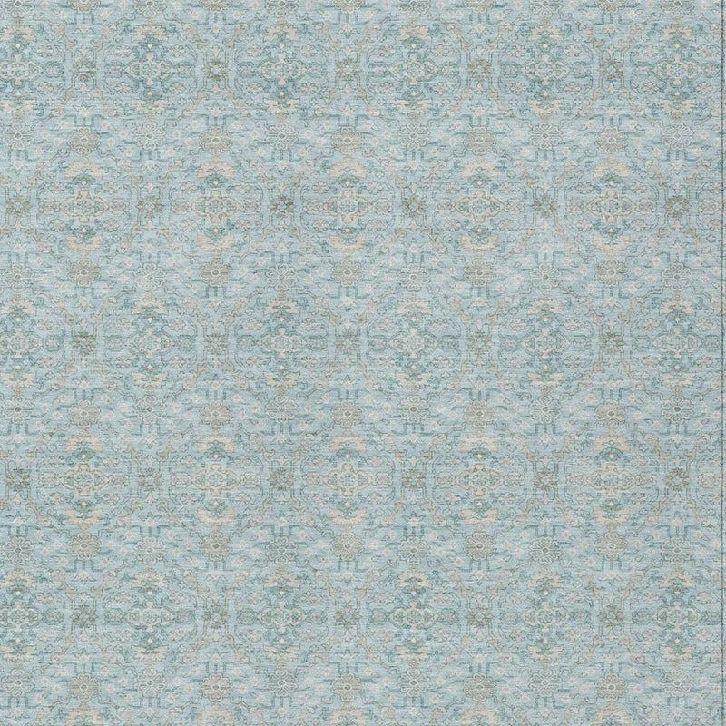 8' X 10' Sky Blue And Blue Oriental Washable Indoor Outdoor Area Rug Homeroots Outdoor