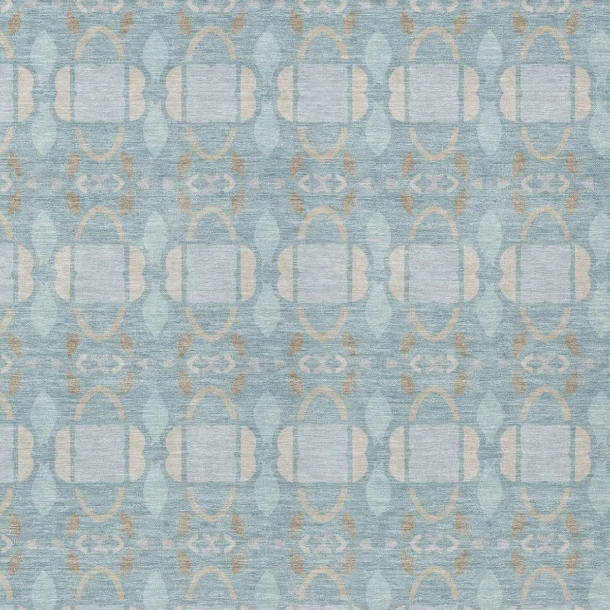 8' X 10' Sky Blue And Blue Striped Washable Indoor Outdoor Area Rug Homeroots Outdoor