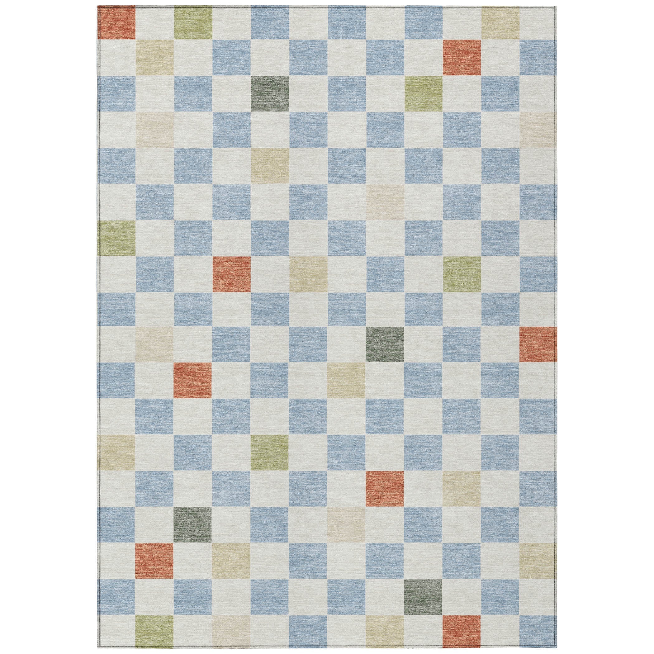8' X 10' Sky Blue And Gray Geometric Washable Indoor Outdoor Area Rug Homeroots Outdoor